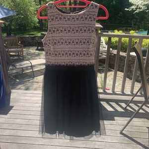 Black and lace dress